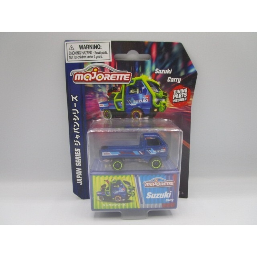 Majorette Japan Series Deluxe Cars Suzuki Carry Blue Tuning Parts Diecast Car
